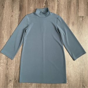 EUC Club Monaco Mock Neck Blue long sleeves Mini Dress Woman’s ( M)